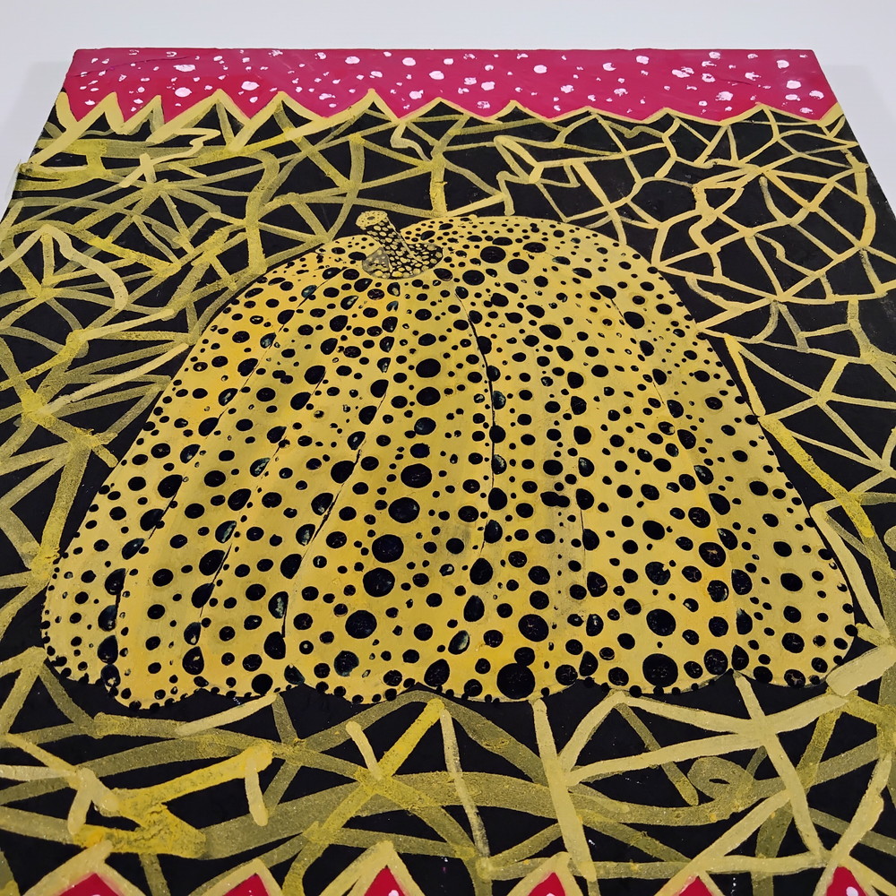 模写】草間彌生 かぼちゃ A PUMPKIN 2003年 肉筆 油彩 F8(455×380mm