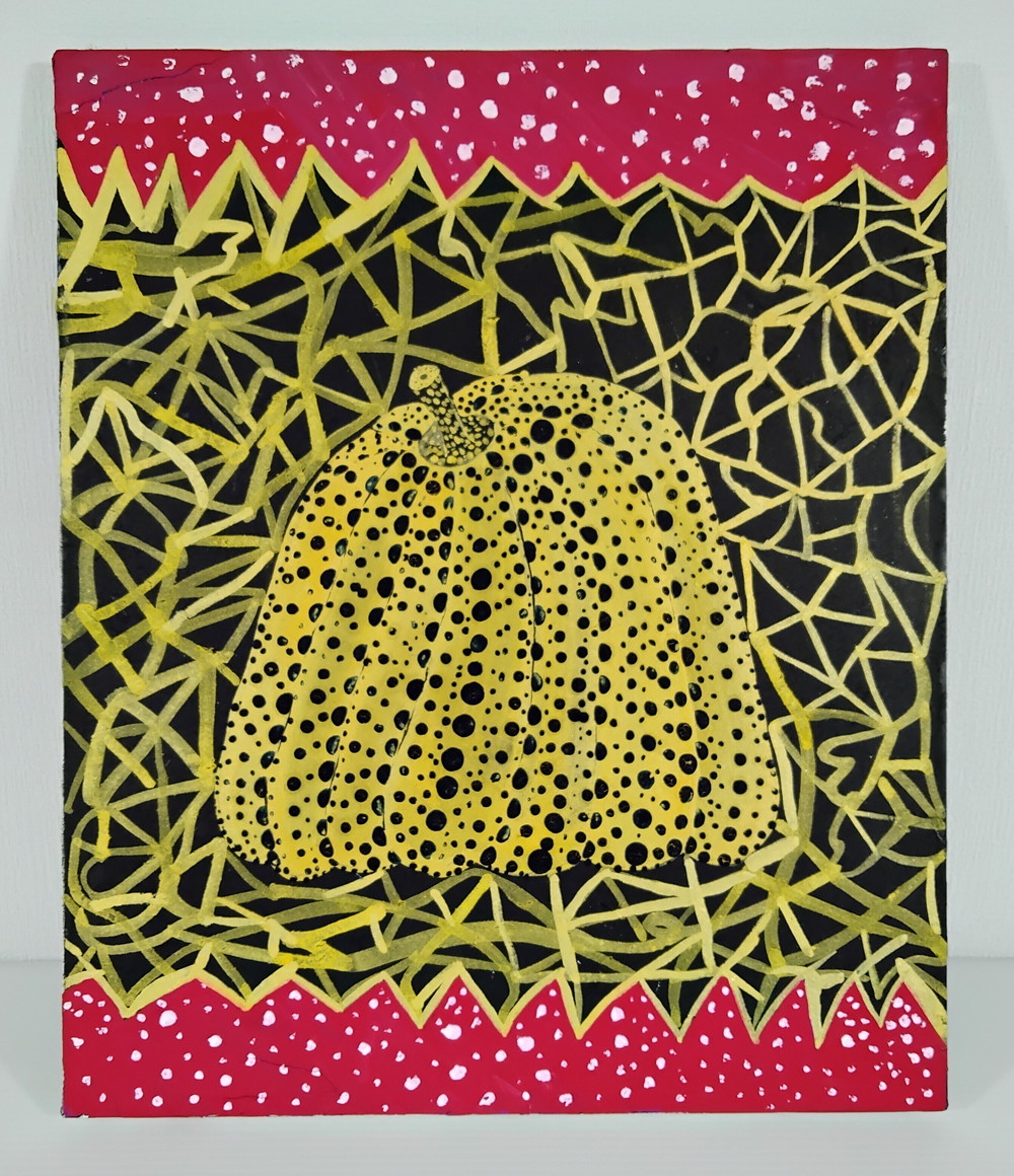 模写】草間彌生 かぼちゃ A PUMPKIN 2003年 肉筆 油彩 F8(455×380mm
