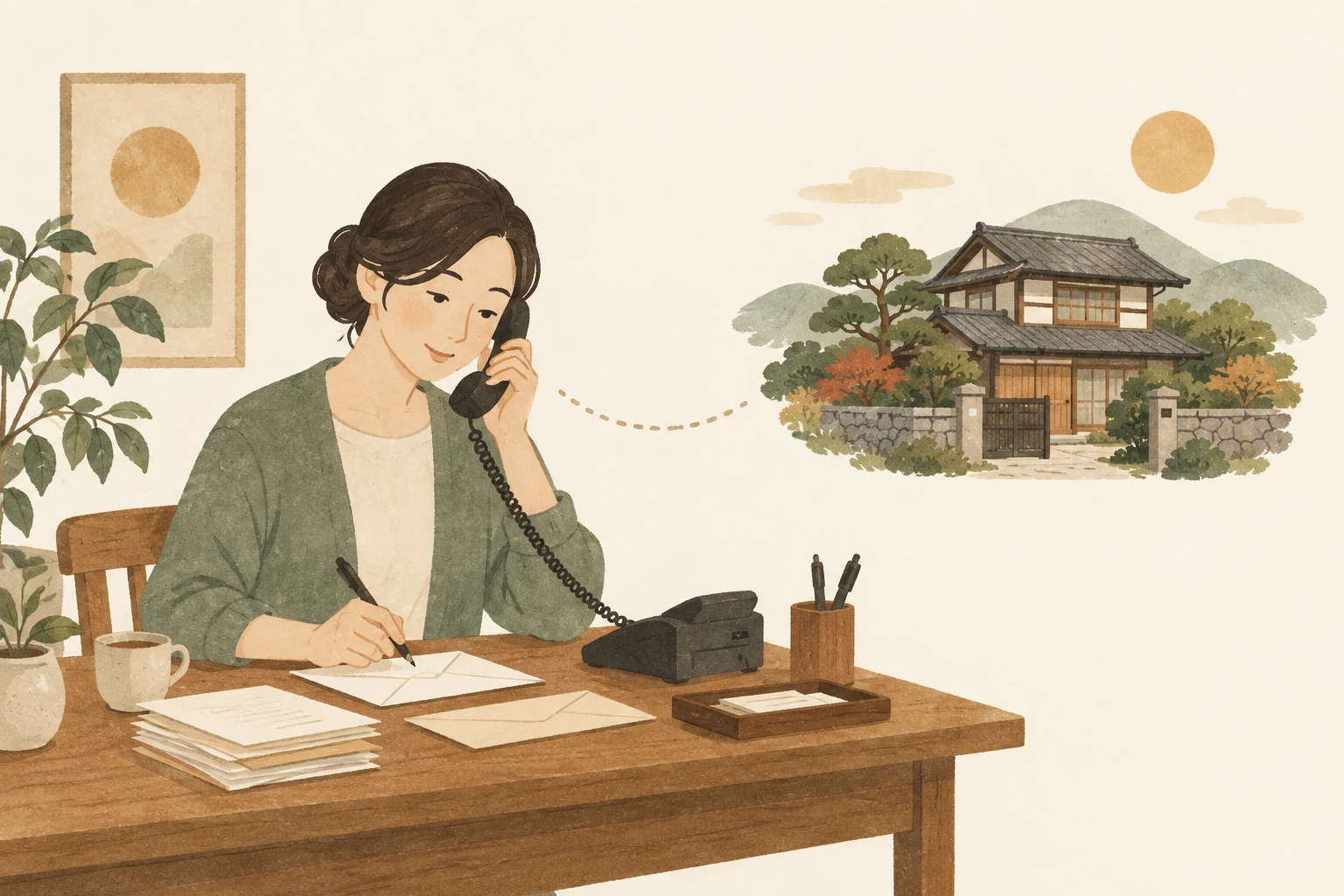 遠方からのご依頼を表すイラスト